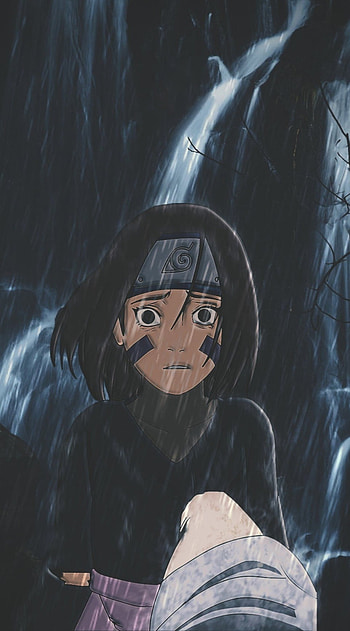 Naruto, rain, art, cartoon, rin, kakashi HD phone wallpaper