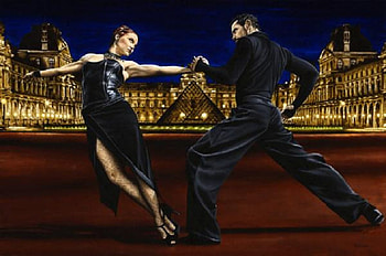 Tango In Paris, gracefully, dance, paris, painting, tango, art, passion HD wallpaper