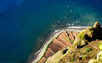 Nature, Fields, Rocks, Shore, Bank, Height, Reefs, Agriculture HD wallpaper