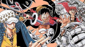 Eustass Kid Monkey D. Luffy Trafalgar Law One Piece HD wallpaper