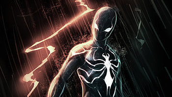 Black Spiderman Suit, spiderman, superheroes, digital-art, artist, artwork, artstation HD wallpaper
