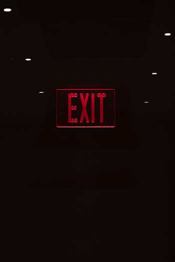 Words, Dark, Inscription, Nameplate, Plate, Exit HD phone wallpaper