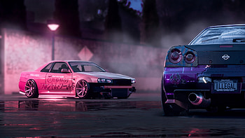 Nissan Skyline R34, classic, R34, color, Skyline, car, , cgi, background, abstract, auto, Nissan, tuner HD wallpaper