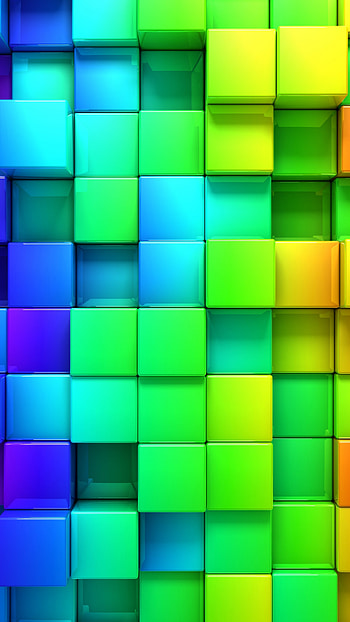 Cube Blocks , Resolution, Abstract Design, Colorful Spectrum HD phone wallpaper