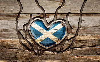I love Scotland, , wooden carving hands, Day of Scotland, Flag of Scotland, creative, Scotland flag, Scottish flag, Scotland flag in hand, Take care Scotland, wood carving, Europe, Scotland HD wallpaper