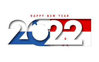Happy New Year 2022 Panama, white background, Panama 2022, Panama 2022 New Year, 2022 concepts, Panama, Flag of Panama HD wallpaper