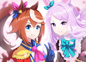Mejiro McQueen & Tokai Teio, Tokai Teio, Mejiro McQueen, Anime, Uma Musume: Pretty Derby HD wallpaper