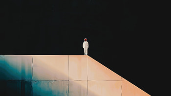 Astronaut Reached Top, astronaut, dark, black, artist, artwork, digital-art HD wallpaper