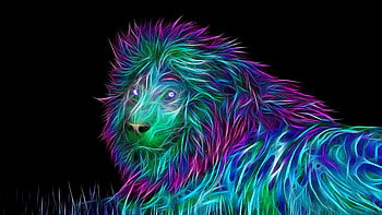 An Abstract Fractal Lion Background in FULL QUALITY at http:// . HD wallpaper