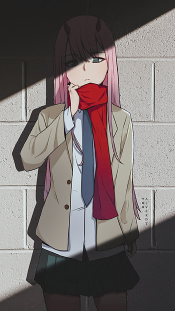 Zero Two, anime x reality, anime aesthetic, anime , anime edits, darling in the franxx, anime HD phone wallpaper