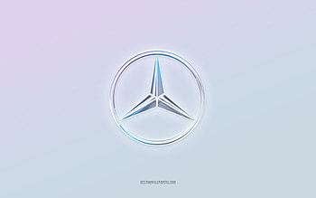 Mercedes-Benz logo, cut out 3d text, white background, Mercedes-Benz 3d logo, Mercedes-Benz emblem, Mercedes-Benz, embossed logo, Mercedes-Benz 3d emblem HD wallpaper