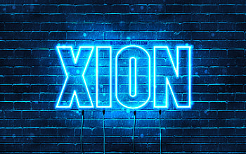 Happy Birtay Xion, , blue neon lights, Xion name, creative, Xion Happy Birtay, Xion Birtay, popular japanese male names, with Xion name, Xion HD wallpaper
