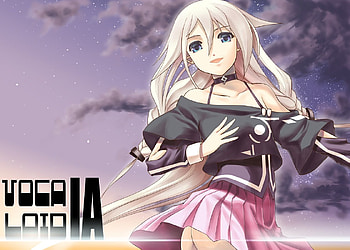 IA(volcaloid), blond, pink skirt, ia, clouds, cute, singer, girl, volcaloid HD wallpaper