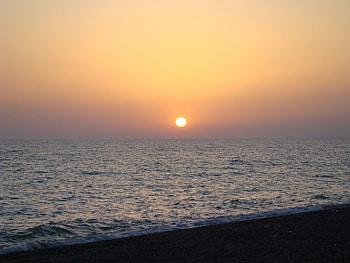 Landscape, Sunset, Sea HD wallpaper