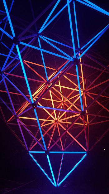 Miscellanea, Miscellaneous, Lines, Form, Neon, Forms, Triangle HD phone wallpaper