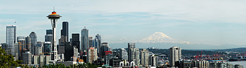 Seattle Skyline, Dual monitor , High definition, Dual screen setup HD wallpaper