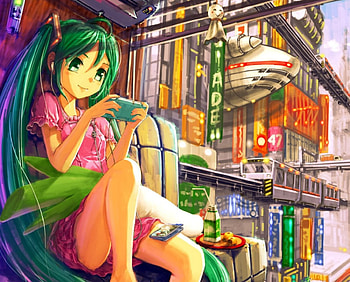 Video Game, town, nice, scenery, hatsune, happy, female, sweet, hatsune miku, smile, twintail, house, girl, train, auty, ipod, anime girl, anime, pretty, twin tail, lovely, home, heads, vocaloid, twin tails, long hair, beauty, play, miku, vocaloids, twintails, game, smiling, scene, city, beautiful, playing, green hair, playstation HD wallpaper