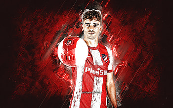 Antoine Griezmann, Atletico Madrid, La Liga, French footballer, Griezmann Atletico Madrid, La Liga official ball, soccer, Spain HD wallpaper