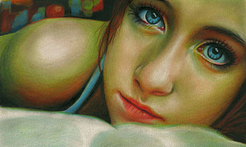 Hypnotic, blue, eyes, girl, woman HD wallpaper