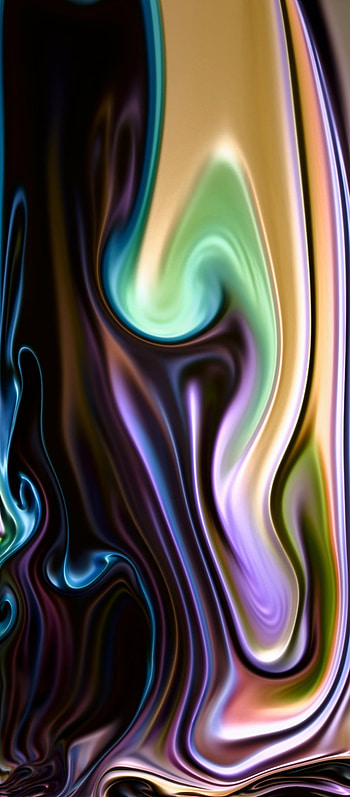 Chameleon, liquid, fluid, abstract, colorful HD phone wallpaper