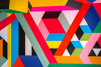 Pattern, geometric shapes, colorful and bright HD wallpaper