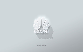Huawei logo, white background, Huawei 3d logo, 3d art, Huawei, 3d Huawei emblem HD wallpaper