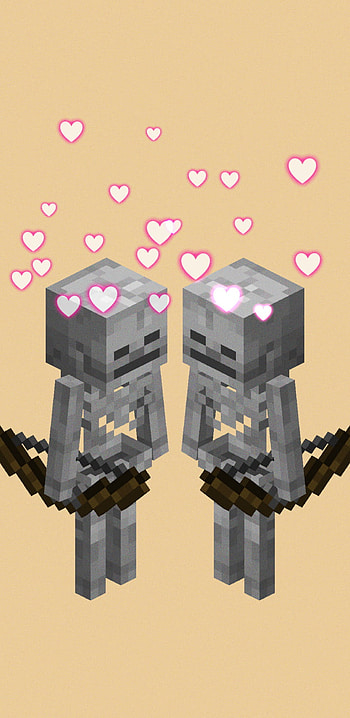 Minecraft skeletons HD phone wallpaper