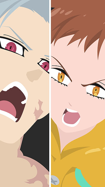 The seven deadly faces, anime HD phone wallpaper