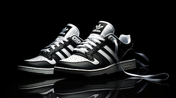 Black and White Adidas Sneakers, sneakers, shoe, man made, Adidas HD wallpaper