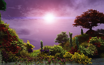 Garden_of_truth_Turn_of_faith, light, trees, garden, sky, nature, sun, forest HD wallpaper