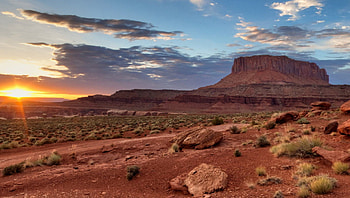 sunset at canyonlands, landscapes, desert, canyon, sunset HD wallpaper