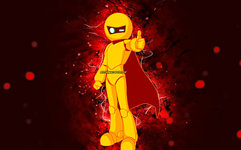 Gildedguy, , red neon lights, Fortnite Battle Royale, Fortnite characters, Gildedguy Skin, Fortnite, Gildedguy Fortnite HD wallpaper