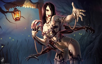 Horror Anime, Girl, Anime, Horror, art HD wallpaper