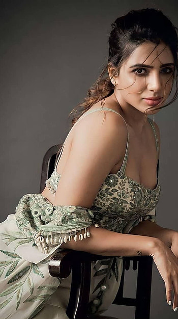 Samantha Akkineni, cleavage, multilingual actress HD phone wallpaper