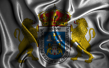 Lugo flag, , silk wavy flags, spanish cities, Day of Lugo, Flag of Lugo, fabric flags, 3D art, Lugo, cities of Spain, Lugo 3D flag HD wallpaper