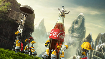 Coca Cola, background, Refreshing beverage, Classic soda HD wallpaper