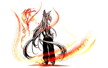 Fujiwara, classic, pc, game, touhou, girl, new, beauty HD wallpaper