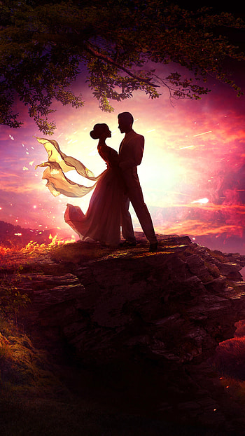 Dancing couple, Moonlight HD phone wallpaper