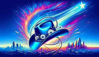 Dallas Cowboys Inspired, Dallas Cowboys, cowboy hat, star, skyline, colorful HD wallpaper