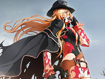 tre donne crudeli, red eyes, blonde hair, long hair, donne anonime HD wallpaper