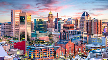 Baltimore Skyline, Travel guide, Marriott Bonvoy, City recommendations HD wallpaper