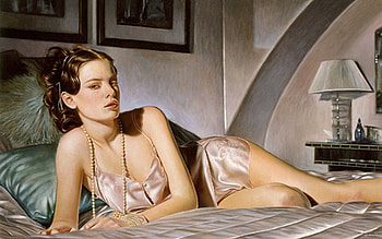 Alone, paint, love, woman HD wallpaper
