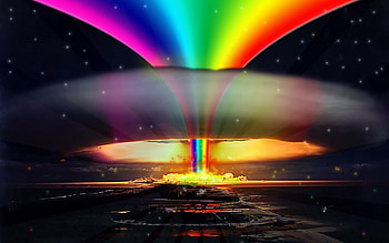 explosions pride rainbows selective coloring gay background HD wallpaper