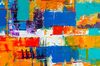 Colorful, modern art, brush marks, texture HD wallpaper