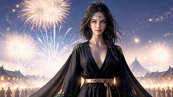 Girl Of The Festival, artist, artwork, digital-art HD wallpaper