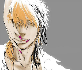 Kurosaki Ichigo, ichigo, orange hair, arm, orange eyes, hands, black hair, ichigo kurosaki, bleach, anime, white hair, collared shirt, spiky hair HD wallpaper