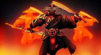 Ember Spirit, karate, fire, blade, yellow HD wallpaper