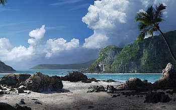 Landscape, Sea, Beach HD wallpaper
