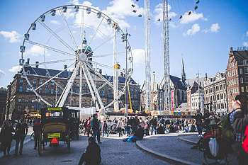 Ferris wheel, Amusement ride, Urban funfair, Metropolitan leisure HD wallpaper