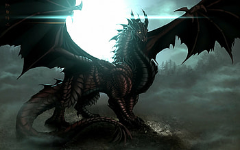 Ice dragons, Frozen landscapes, Breathtaking scenes, Magical creatures HD wallpaper